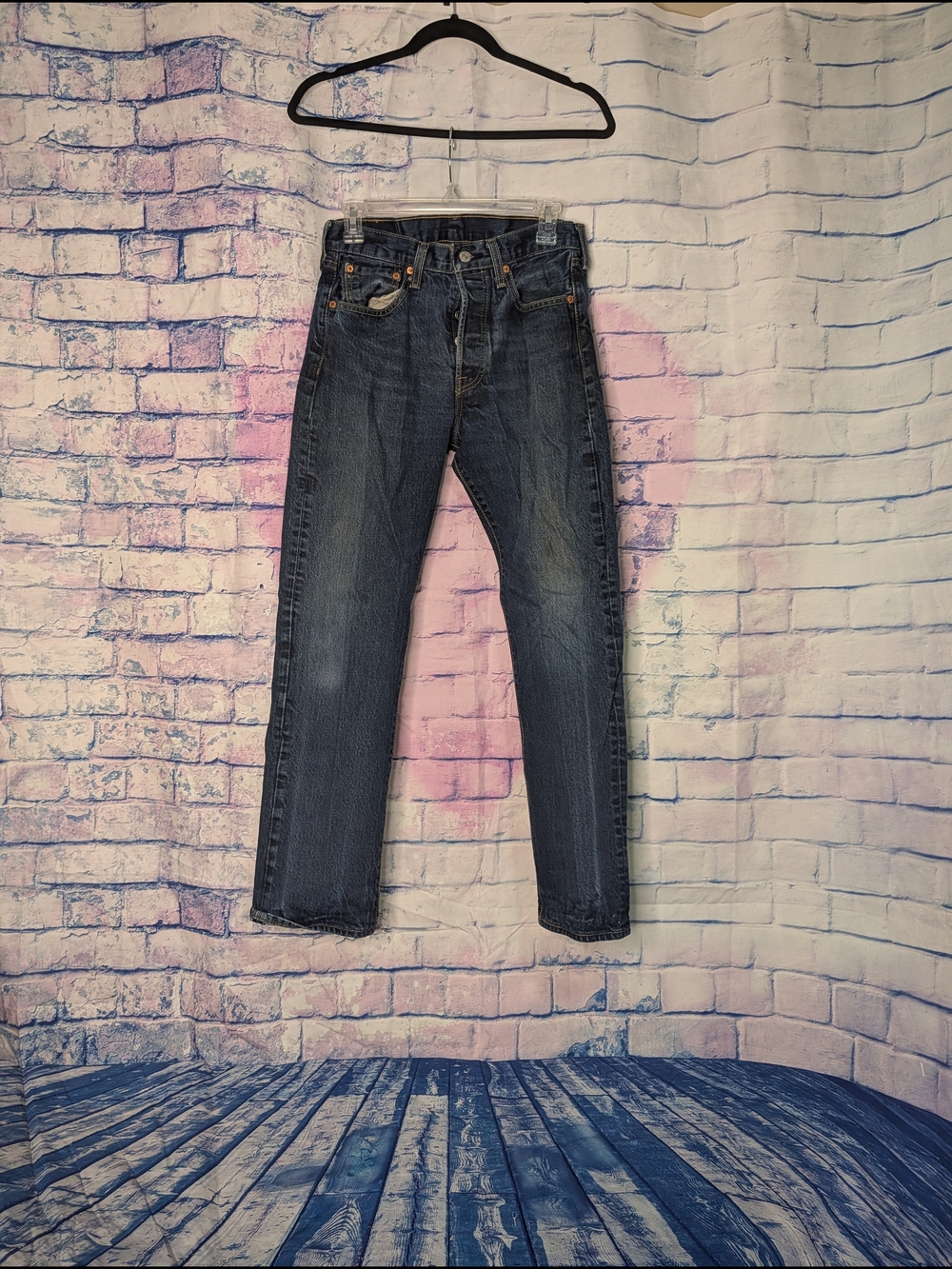 Men's Straight-Leg Jeans in Dark Blue Wash